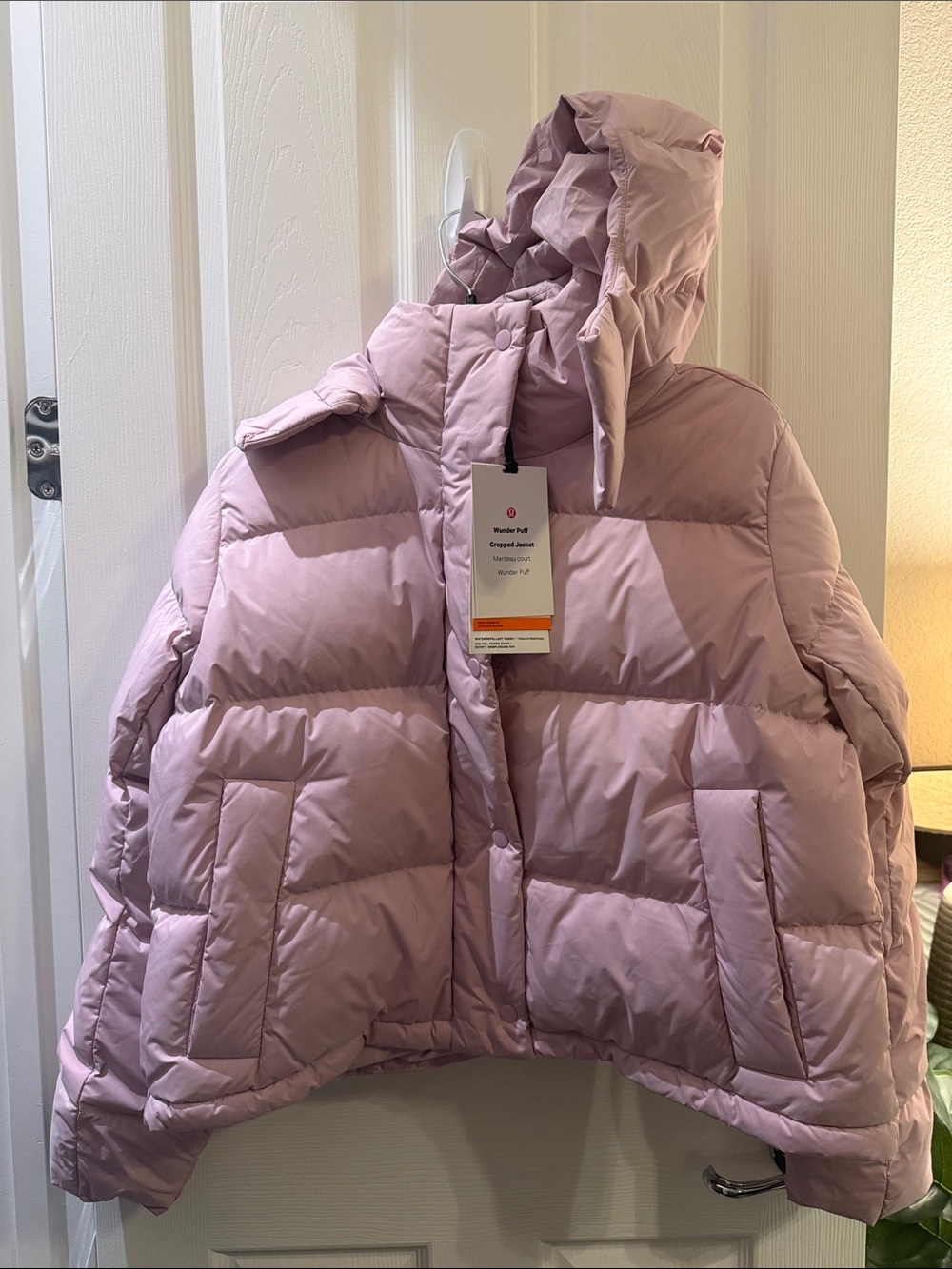 lululemon athletica womens Pink Hooded Puffer Jacket